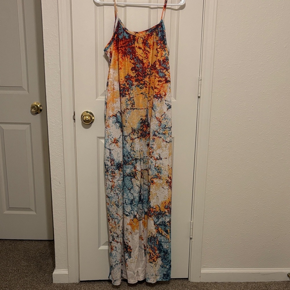 Colorful Abstract Maxi Dress